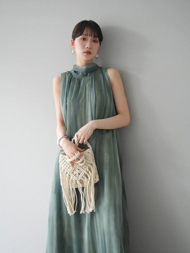 [予約]マクラメフリンジショルダーミニバッグ/アイボリー