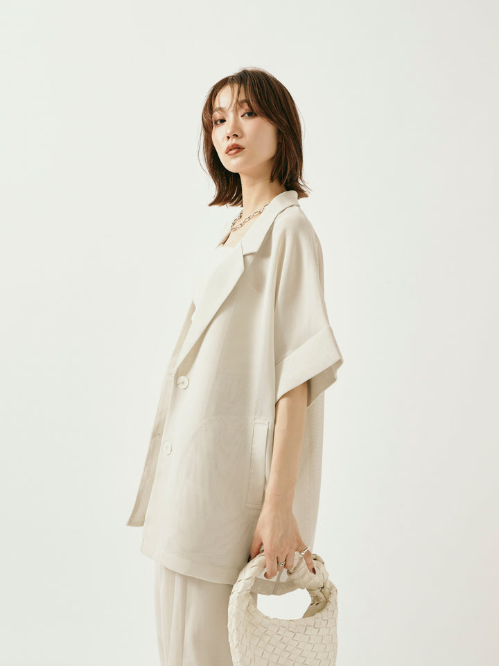 【Allure】[SET]メッシュハーフテーラードジャケット+メッシュハーフテーラードジャケット(2set)