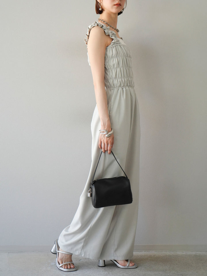 [予約]ヘザーエステルシャーリングサロペット/アイボリー