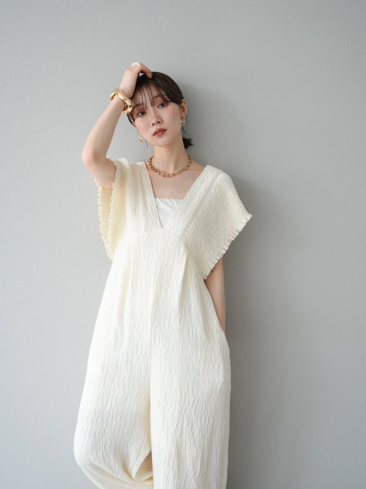 [SET]楊柳シャーリングサロペット+楊柳シャーリングサロペット(2set)