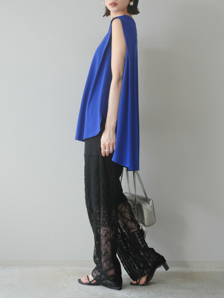 [預訂] Cool Touch Tuck Flare Cut Pullover/藍色