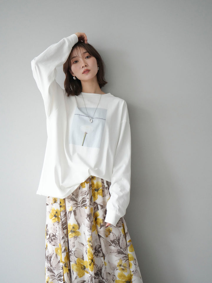 [予約]フラワーフォトプリントBIGロンT /オフ2