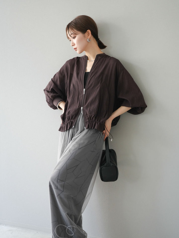 [預訂] Washer Sheer Blouson/棕色