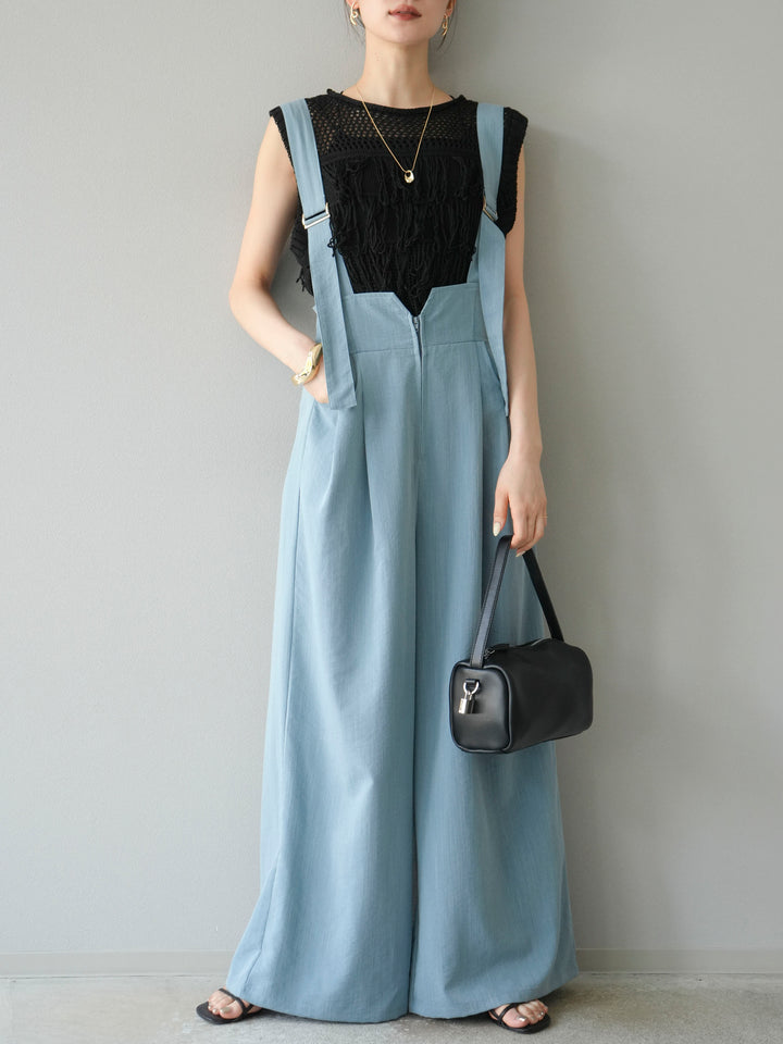 【預購】鏤空流蘇針織上衣/黑色