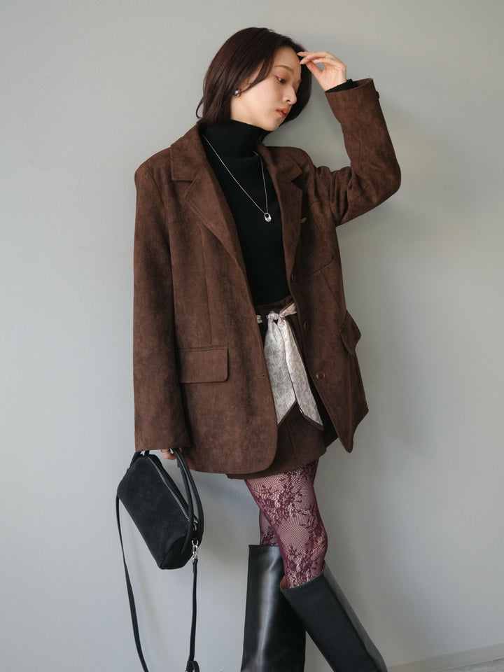 [SET]スエードジャケット＆ミニスカートSET UP(2set)