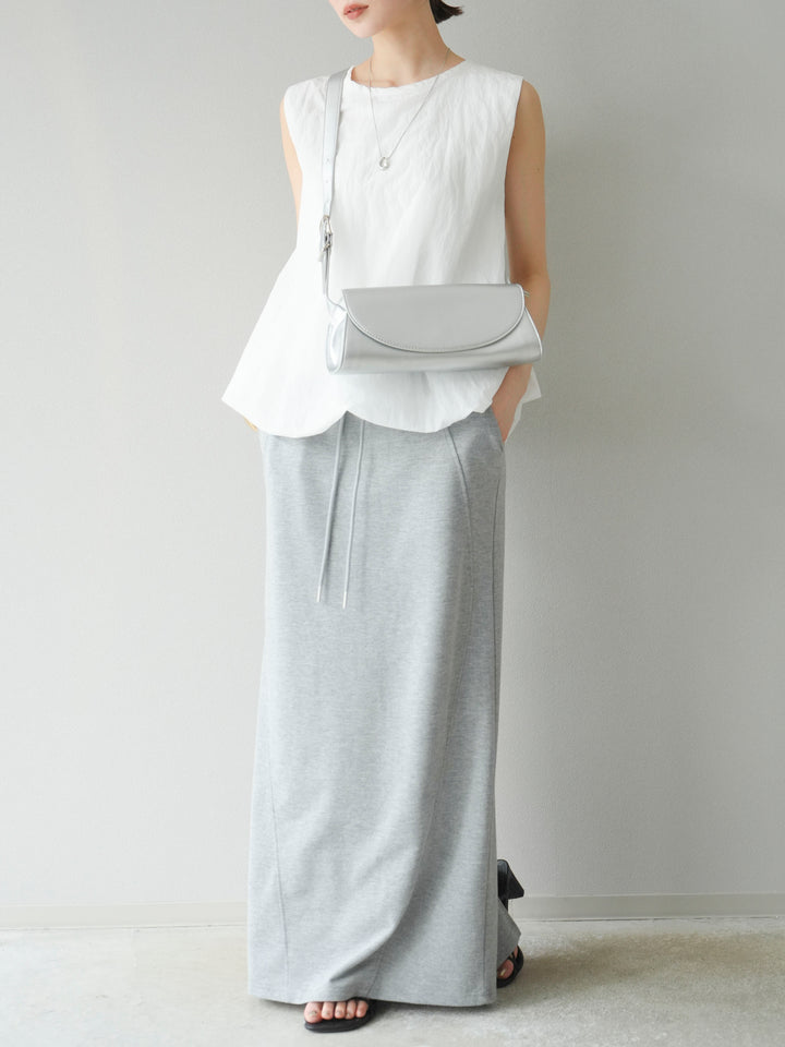 [予約]スウェットロングスカート/グレー
