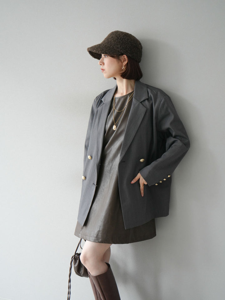 [予約]ウールタッチキャスケット/ブラック