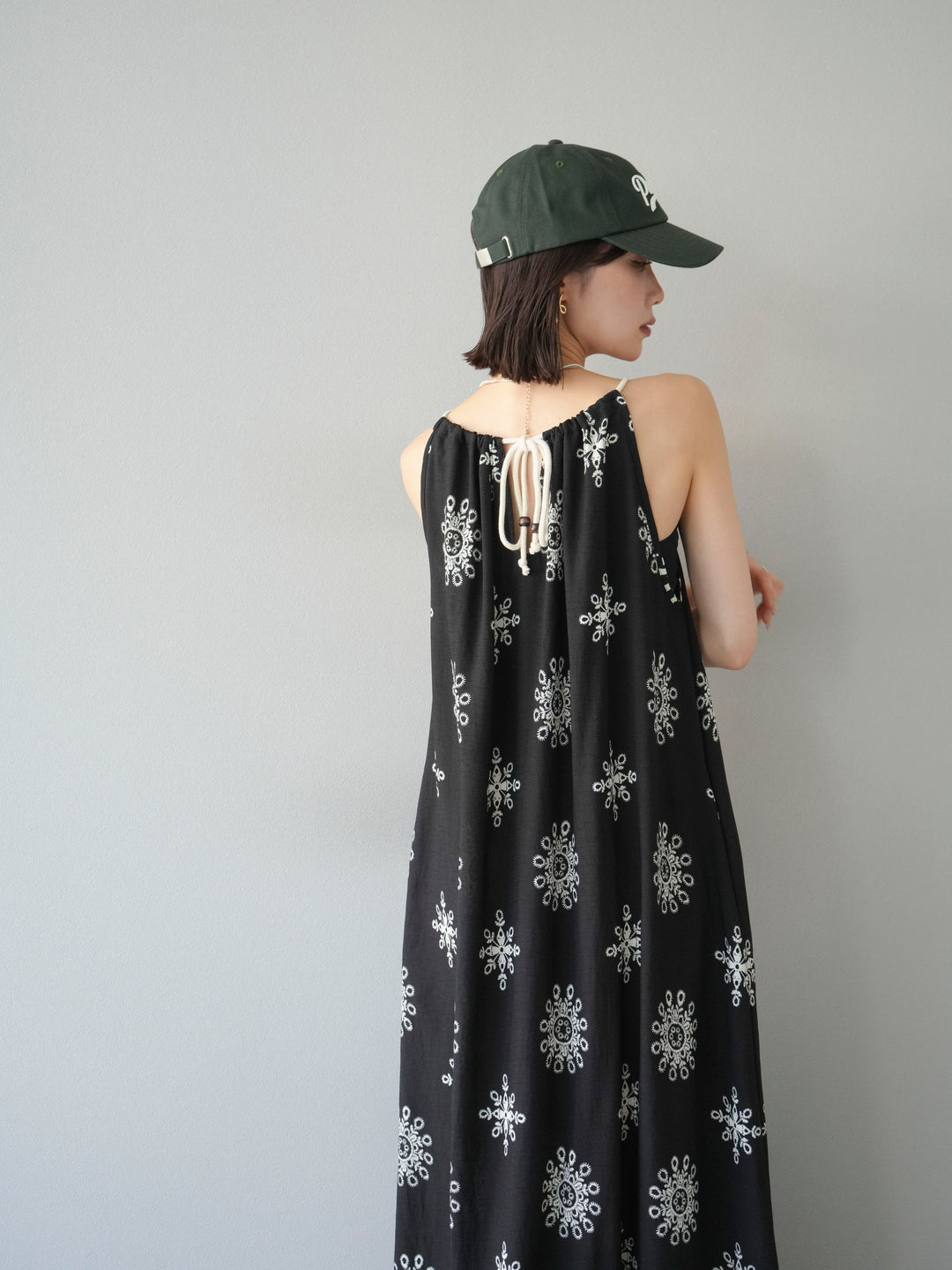 【預購】民族風吊帶洋裝/黑色