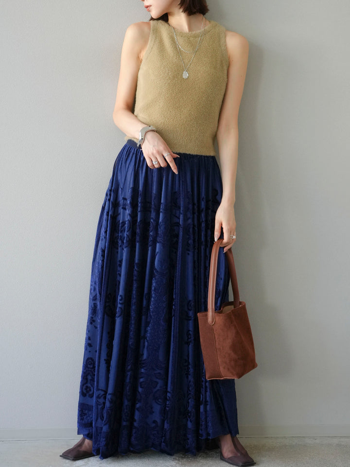 [予約]シャギーニットタンクトップ/ベージュ