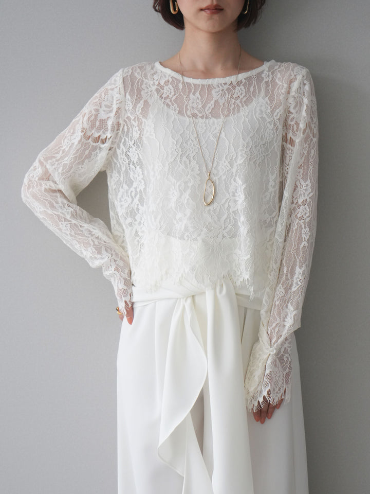 [SET]2WAYスリーブレーストップス+2WAYスリーブレーストップス(2set)