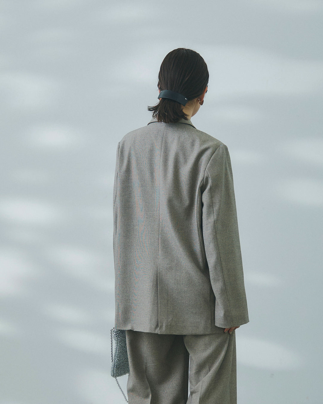 【Allure】[SET]杢調ライトテーラードジャケット+杢調ライトテーラードジャケット(2set)