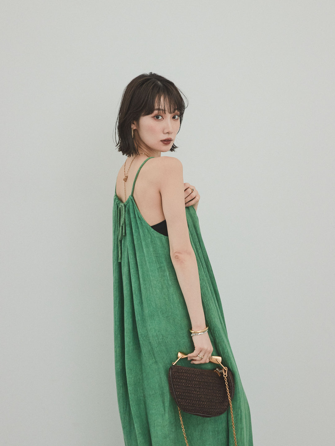 [SET] 不規則染色吊帶裙 + 不規則染色吊帶裙 (2 件套)