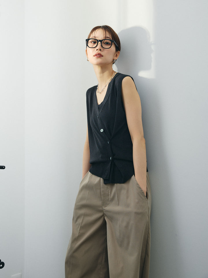 [SET]クールタッチ2WAYデザインニットベスト+クールタッチ2WAYデザインニットベスト(2set)