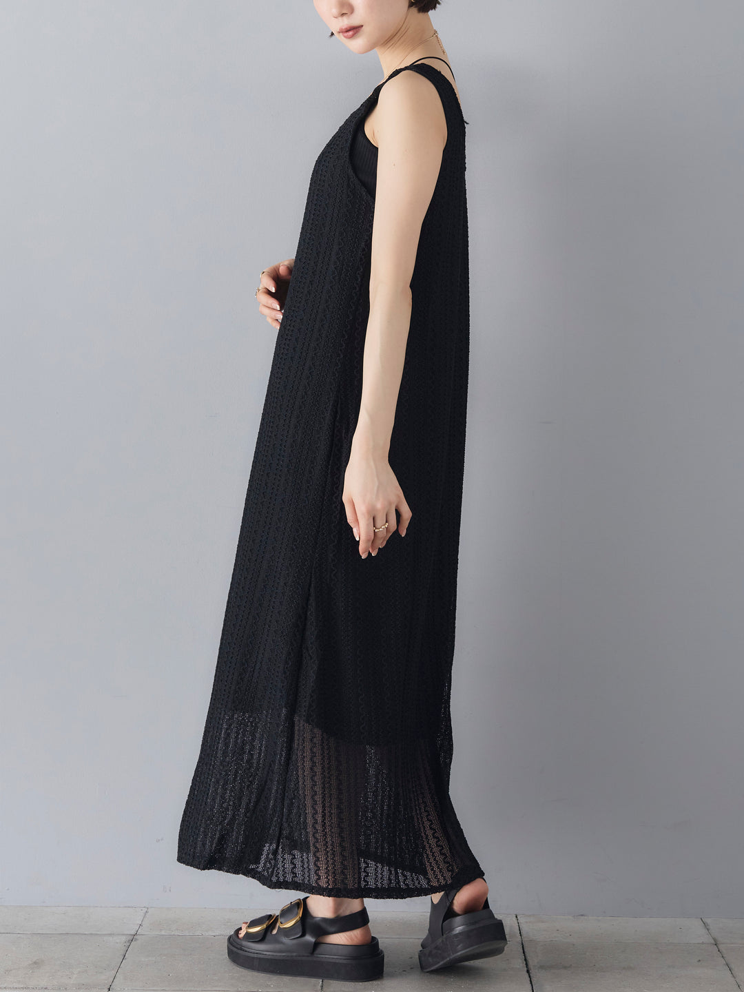 [SET] Wave lace U-neck NS dress + Wave lace U-neck NS dress (2set)
