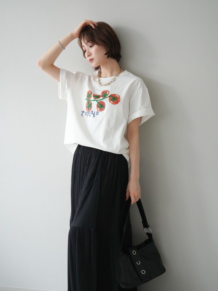 【預購】番茄刺繡T卹/白色