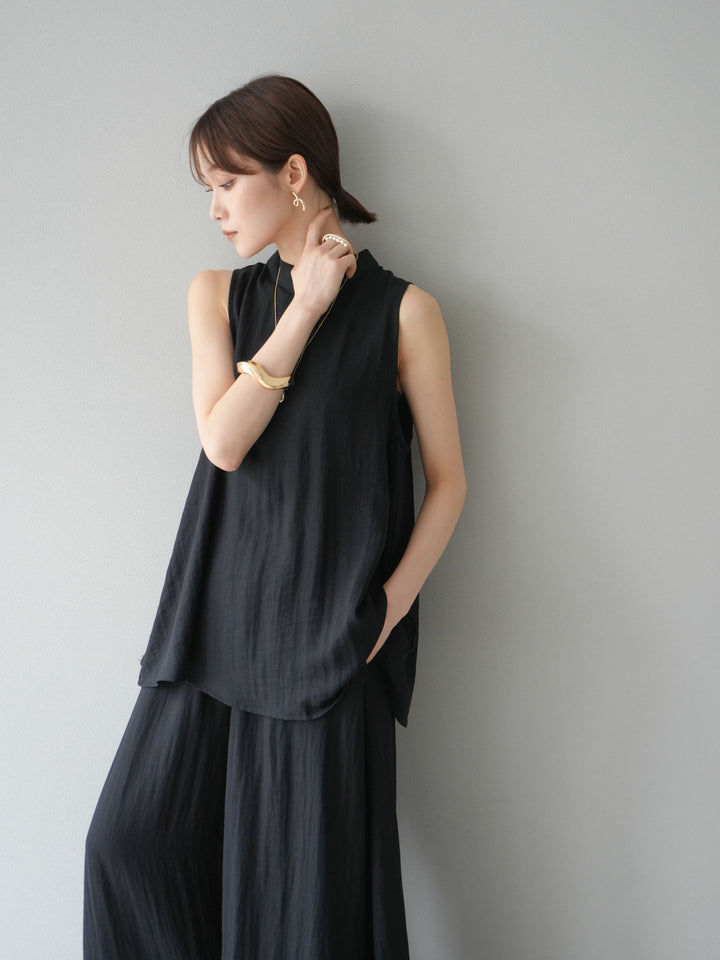 [SET]ホルターネックバックスリットブラウス＆スーパーワイドパンツSET UP(2set)