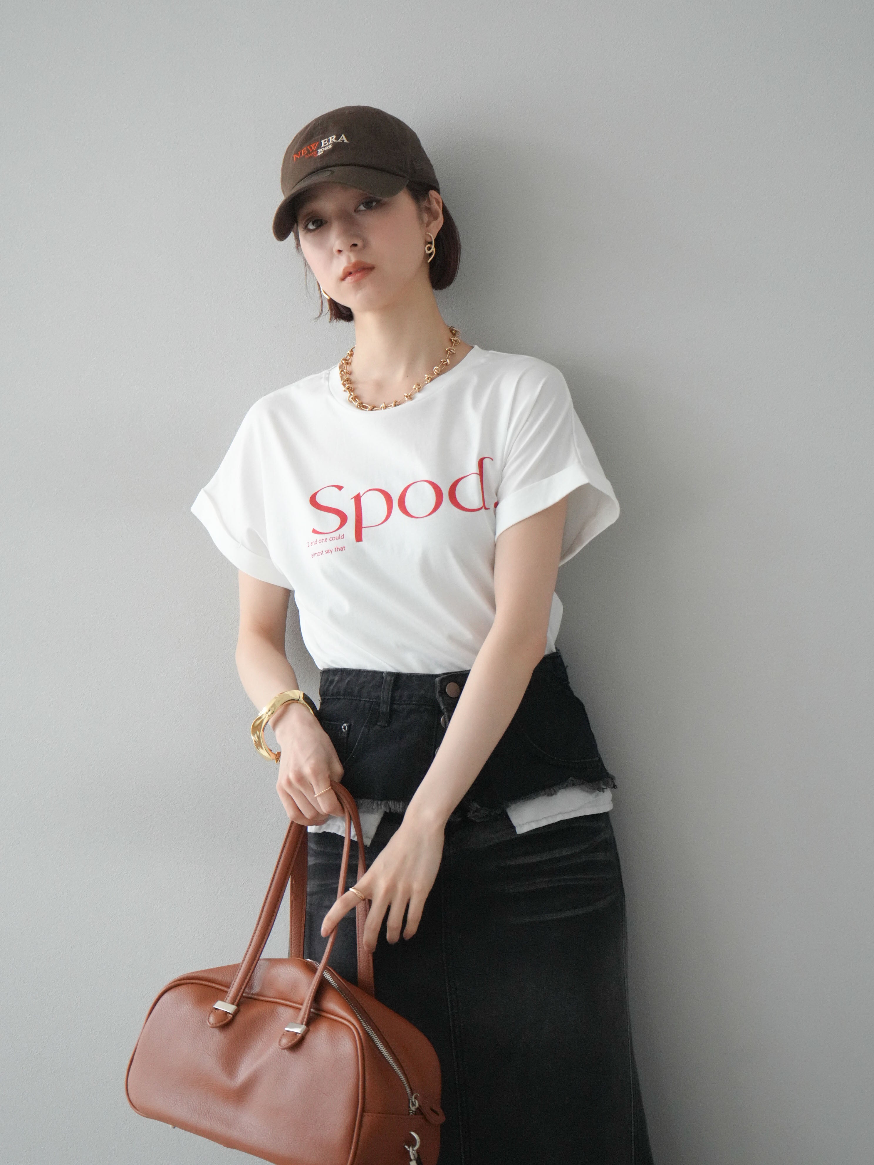 新品タグ付き 今季 FRAMeWORK ドライタッチコットンＬ/Tee ブラウン セール】ドライタッチコットンL/Tee（Tシャツ/カットソー