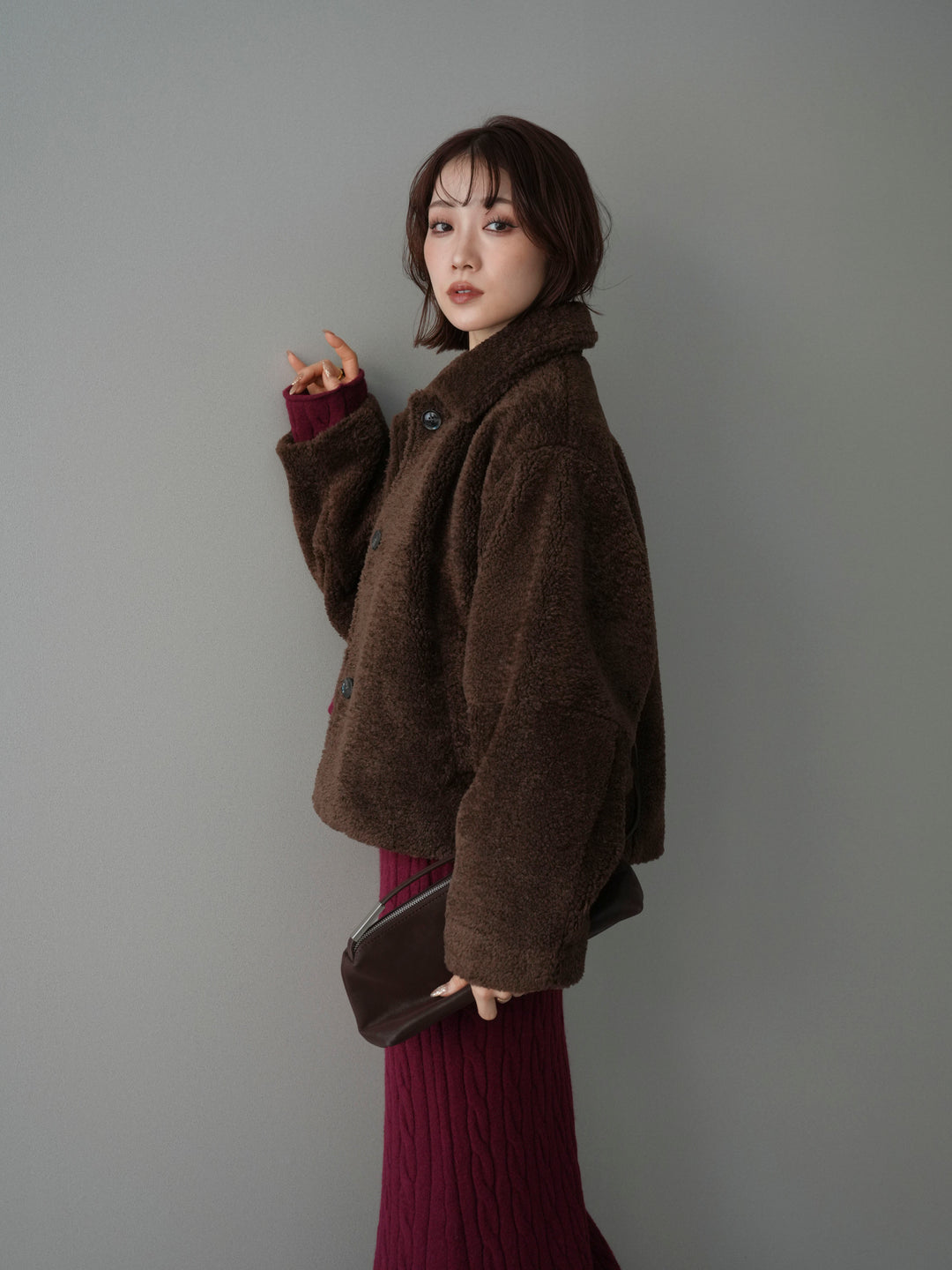 [SET]エコファーステンカラージャケット+エコファーステンカラージャケット(2set)