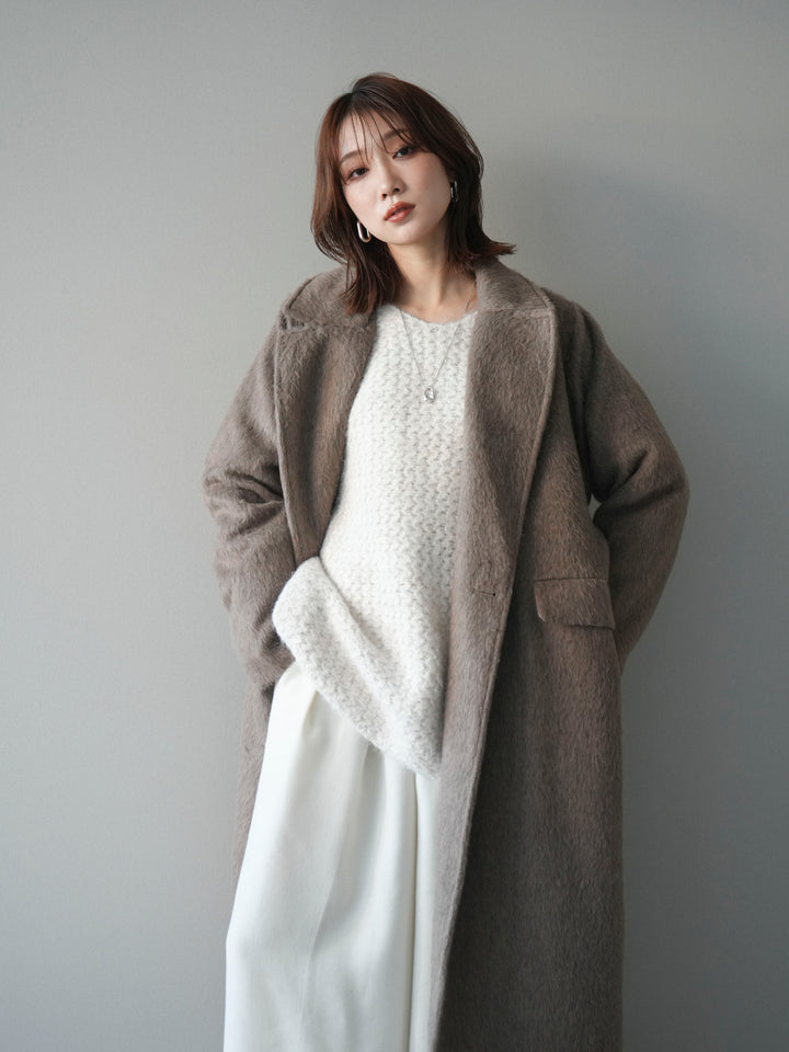 [予約]ソフトシャギーチェスターコート/beige