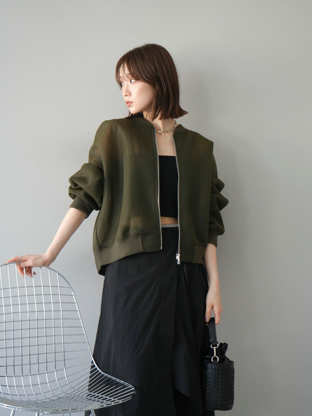 [予約]シアーダンボールボリュームスリーブMA-1/カーキ