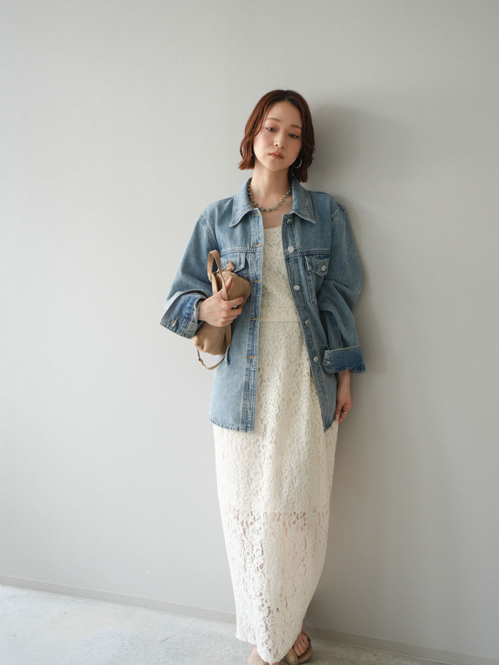 [SET]フルレースキャミ＆IラインスカートSET UP