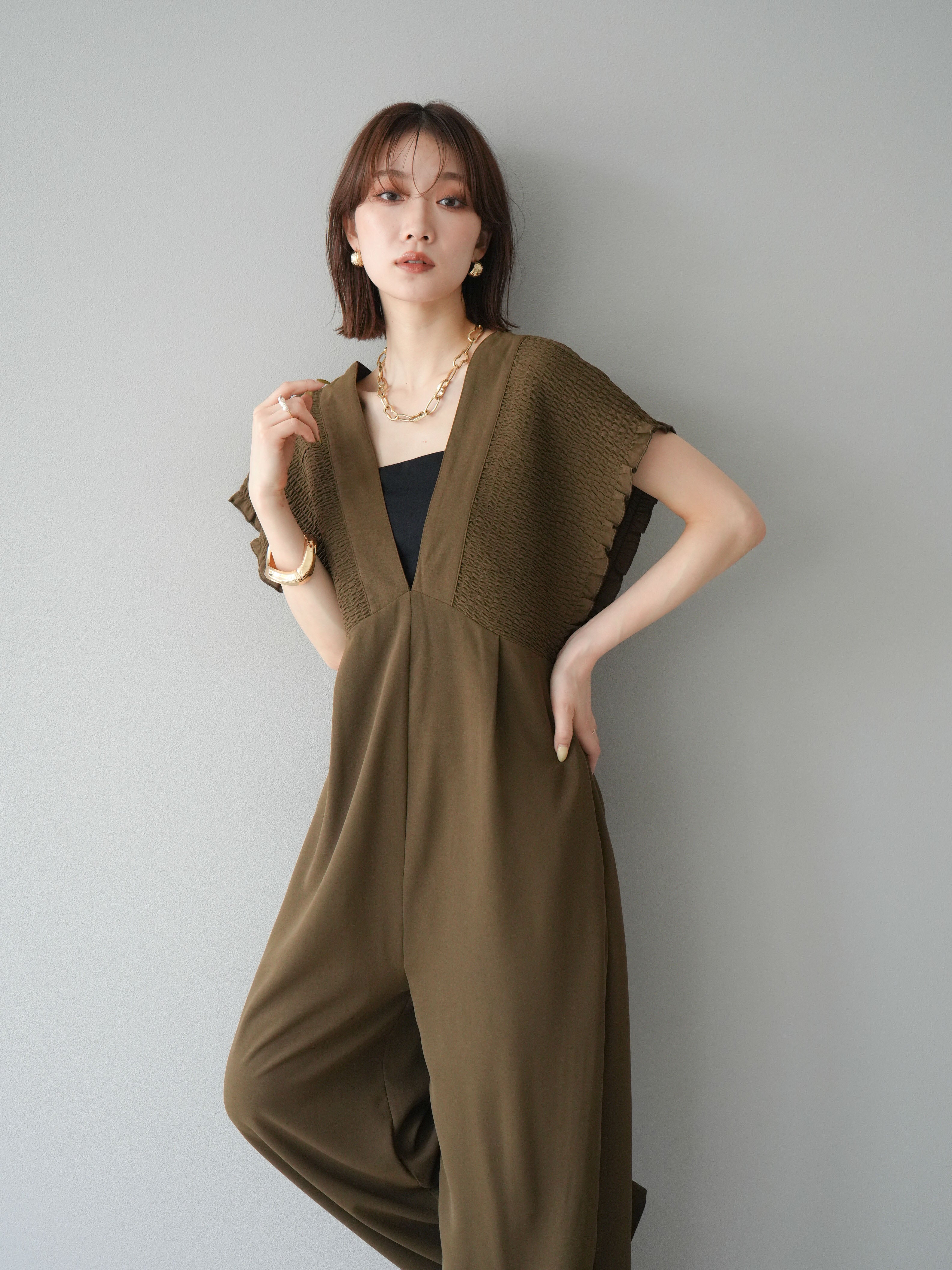 新作　エステルシャーリングオールインワン　lumier frene 2点　S SET]エステルシャーリングオールインワン+選べるアクセセット