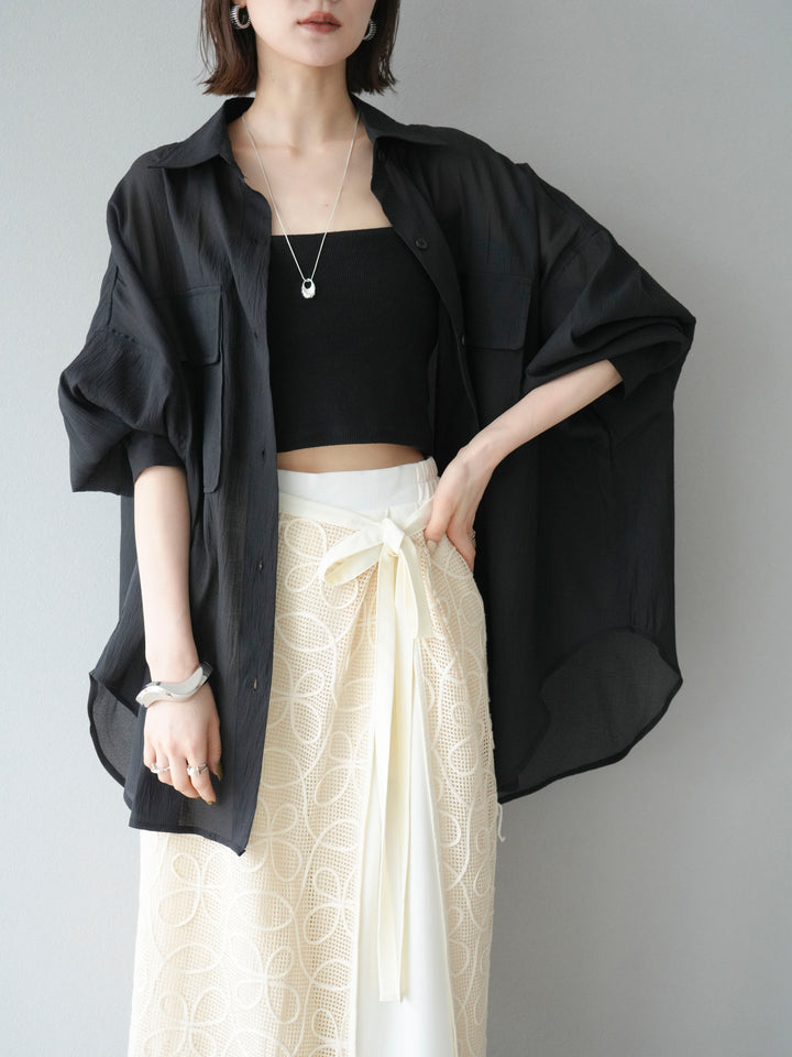 [SET]BIGポケットオーバーシアーシャツ+BIGポケットオーバーシアーシャツ(2set)