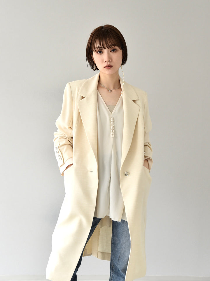 [Pre-order] TUCK CHIFFON BLOUSE/IVORY