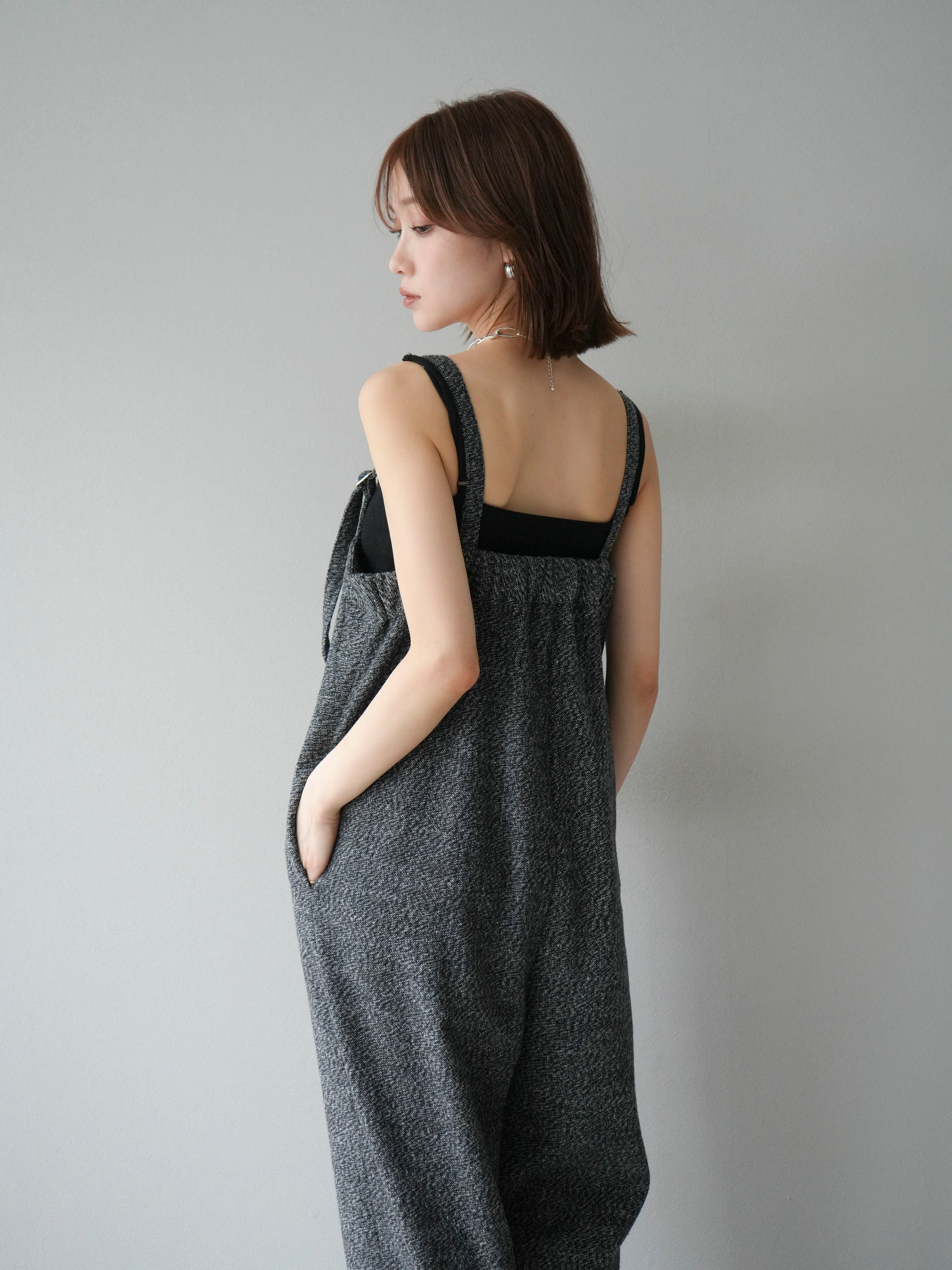 予約]ツイードベアサロペット/ブラック – Lumier