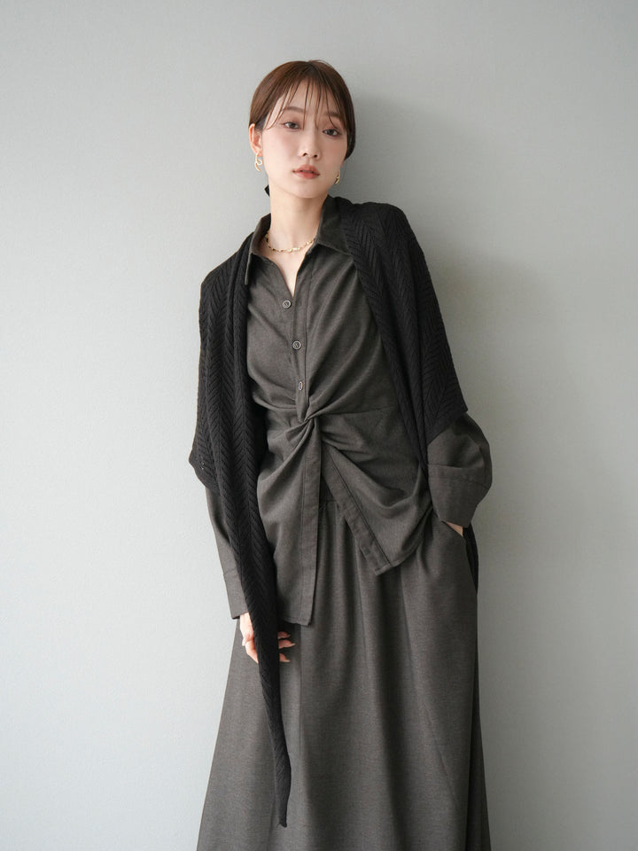 [SET]ツイストデザインシャツ＆スカートSET UP
