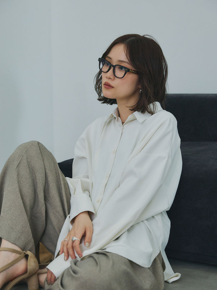 【魅力】【套裝】合成纖維束腰襯衫 + 合成纖維束腰襯衫（2 件套）