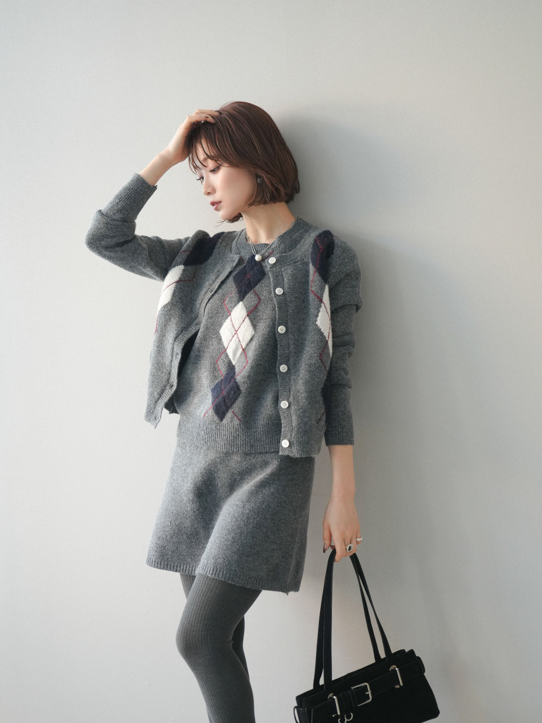 [SET]アーガイル柄3ピースSET UP(2set)