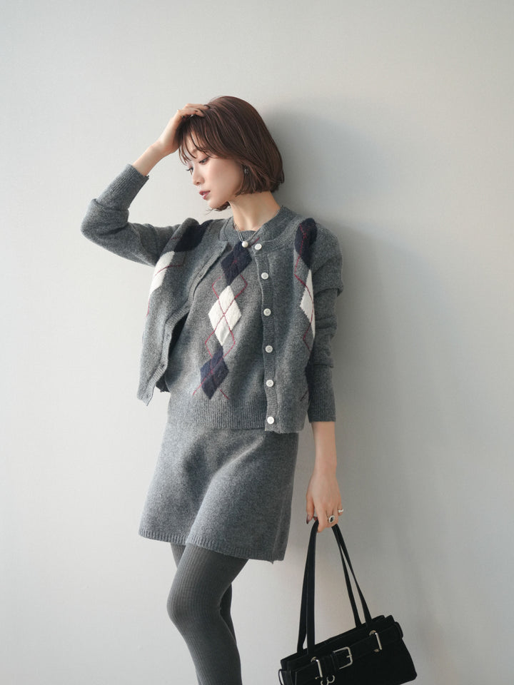 [SET]アーガイル柄3ピースSET UP(2set)