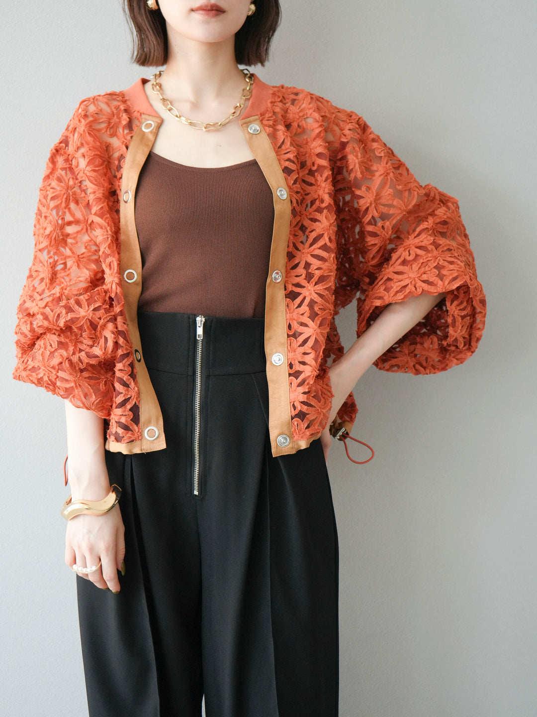 [套裝] 蕾絲透明上衣 + 選配配件套裝（2 套）