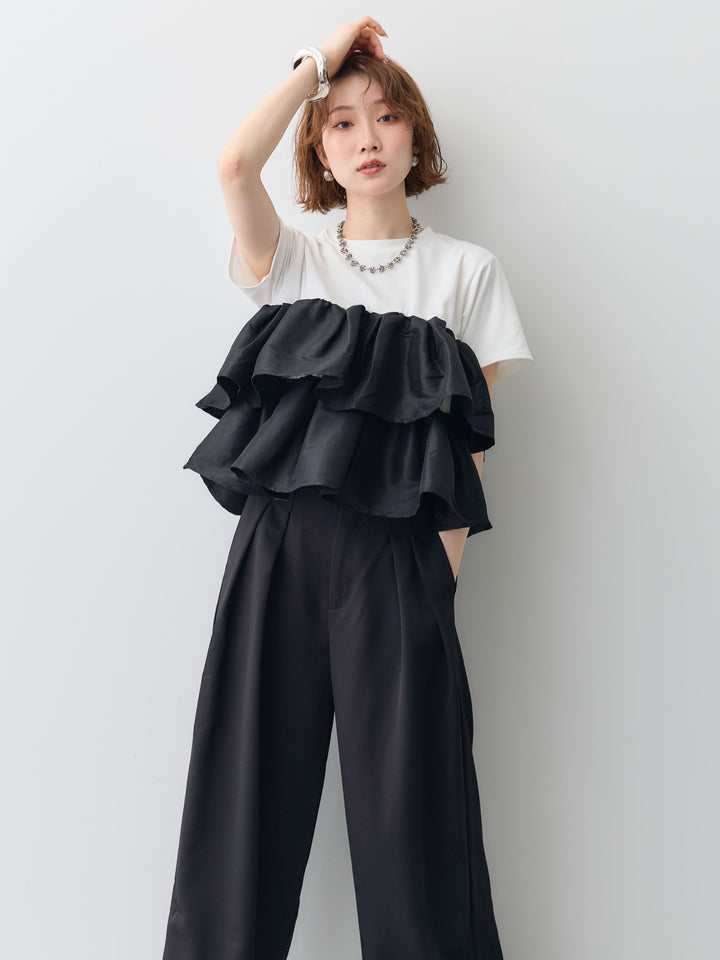 [SET]フリルティアードTEE+選べるアクセセット(2set)