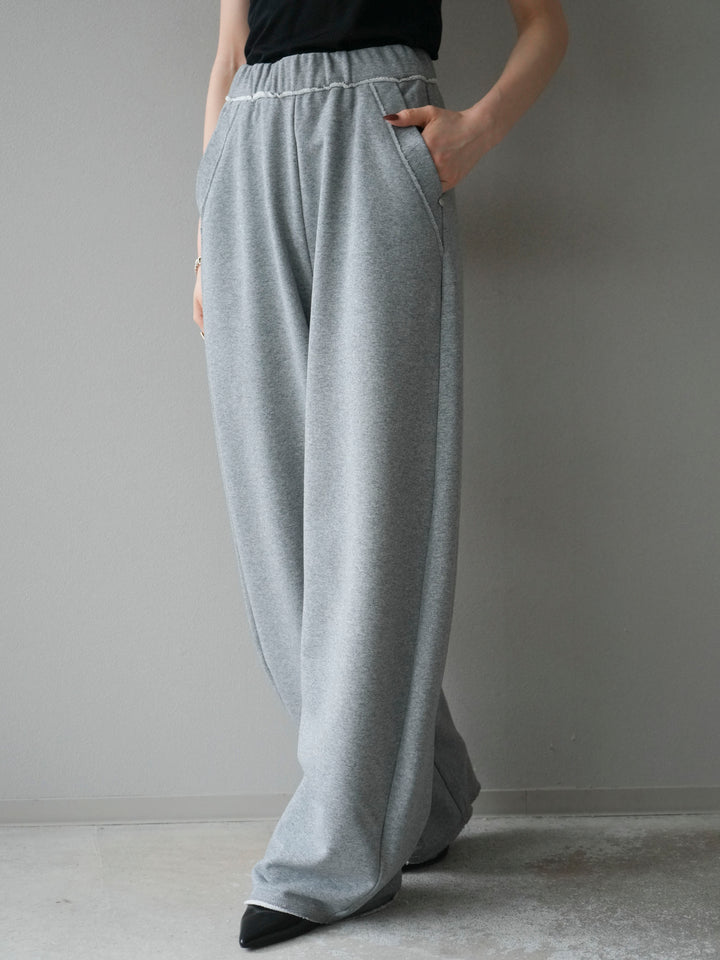 [予約]アウトシームカットオフスエットパンツ/lightgray