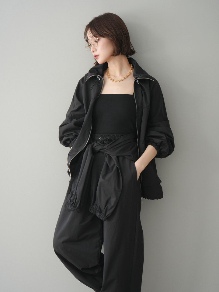 [予約]ビッグポケットコットンナイロンジップブルゾン/black