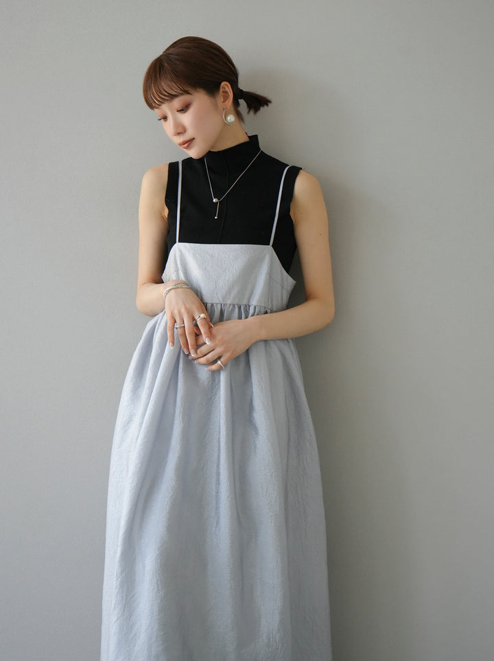 [Pre-order] Sheer Washer Volume Cami Dress/Gray