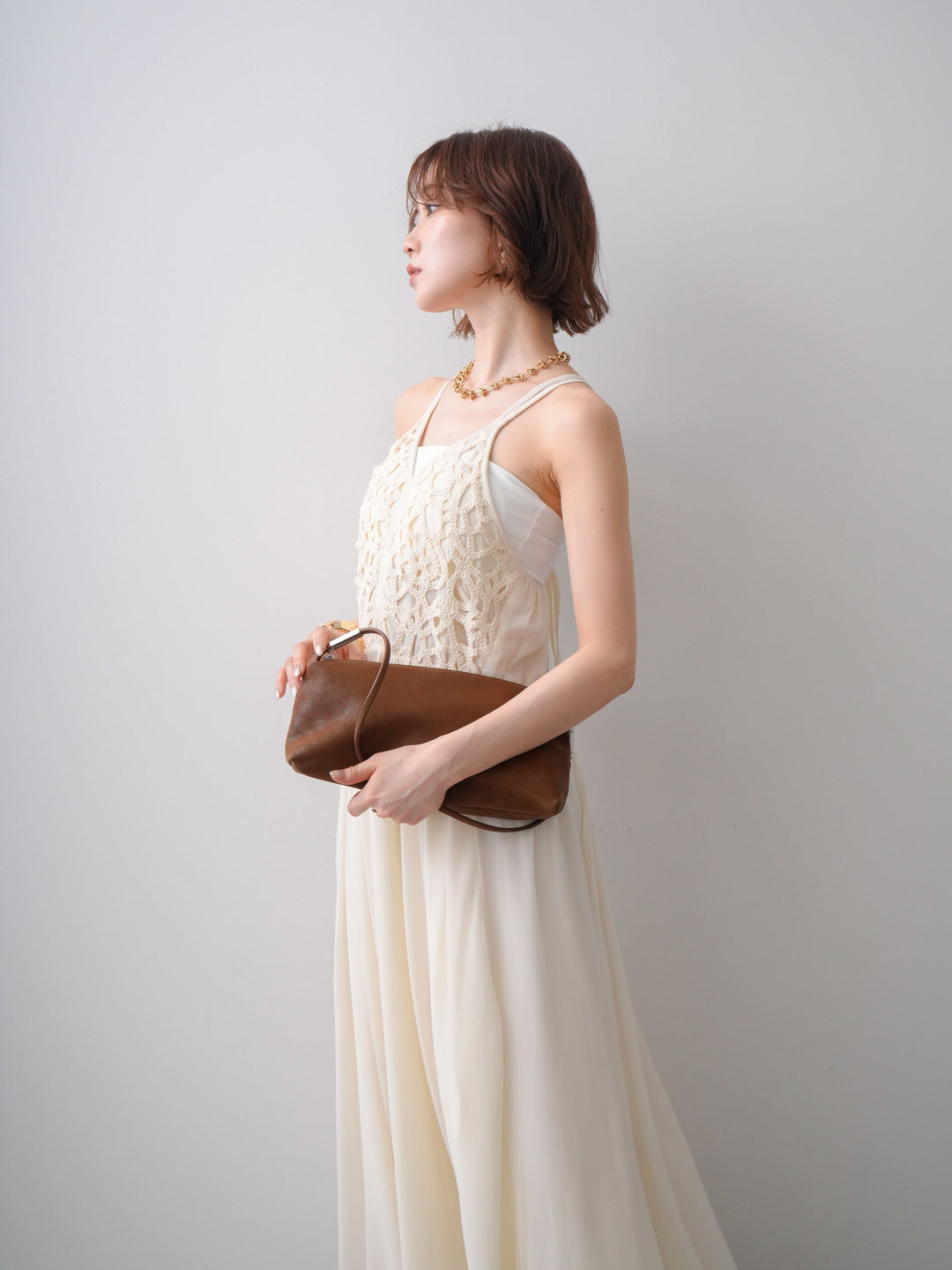 [SET]クロシェシフォンキャミワンピース+クロシェシフォンキャミワンピース(2set)