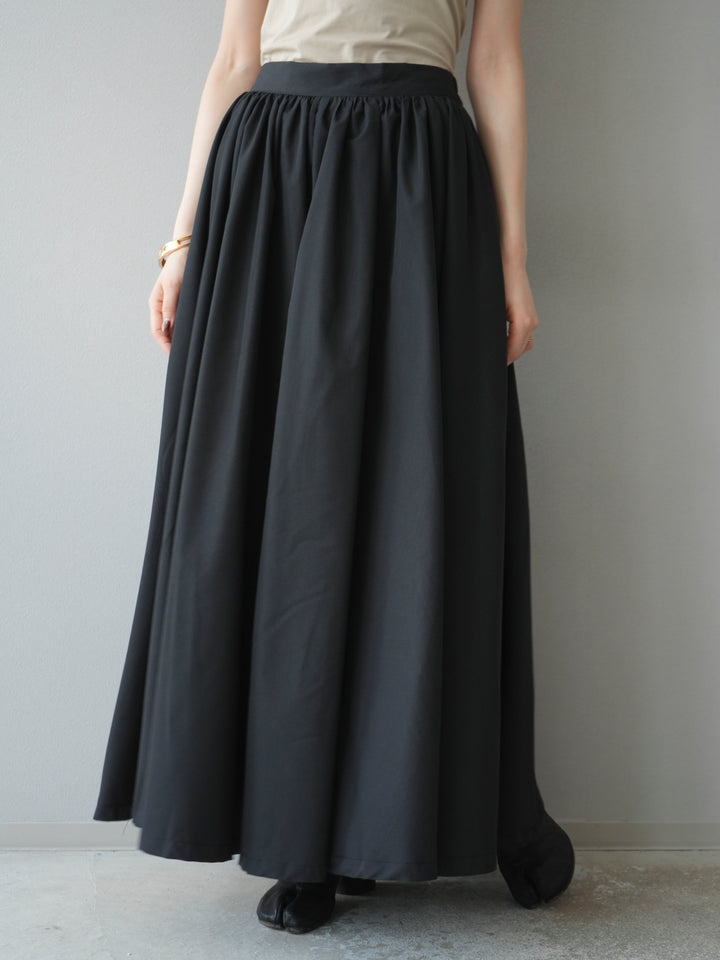 [予約]ブロードボリュームスカート/ブラック