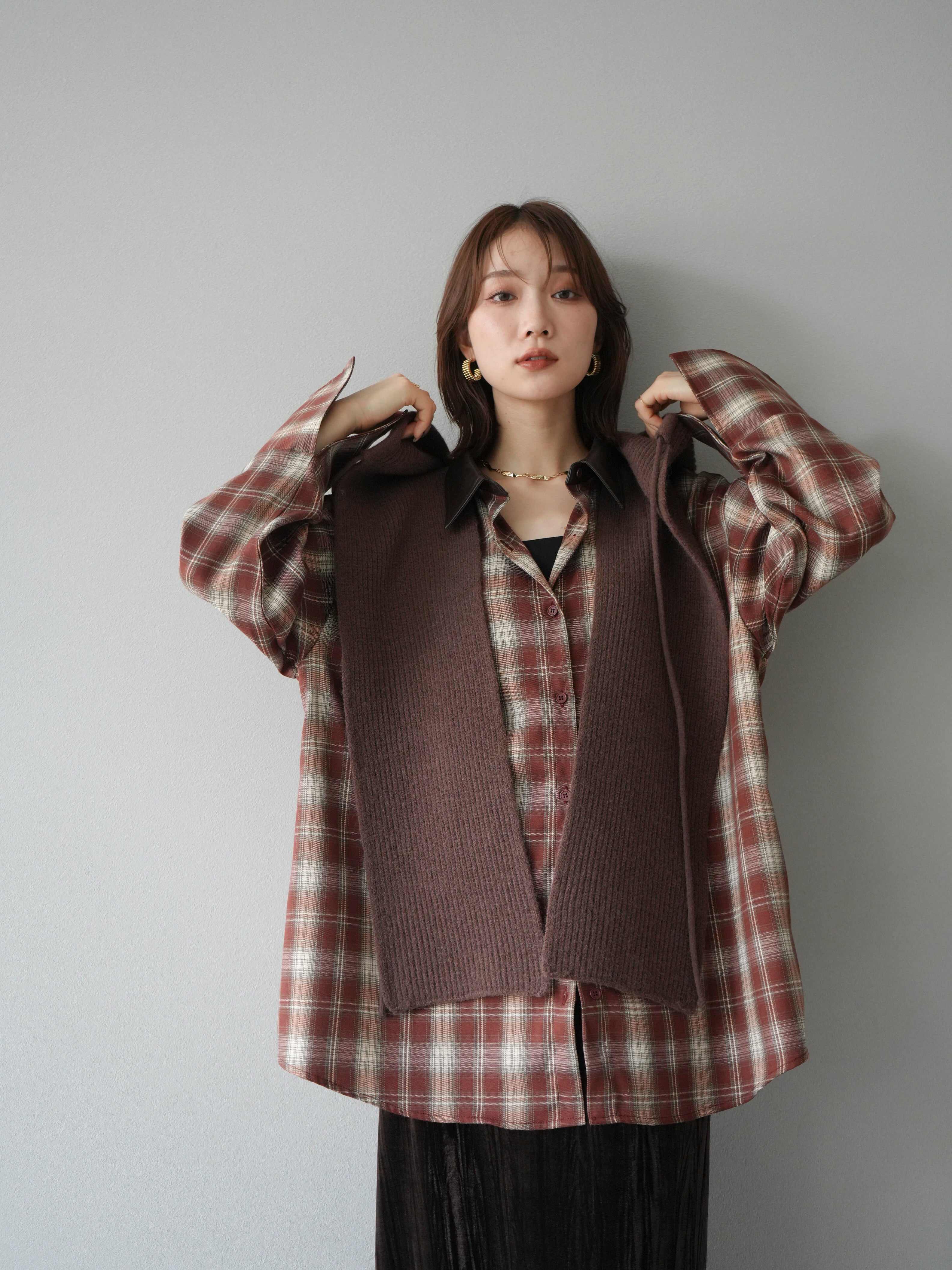 予約]フードニットマフラー/ブラウン – Lumier