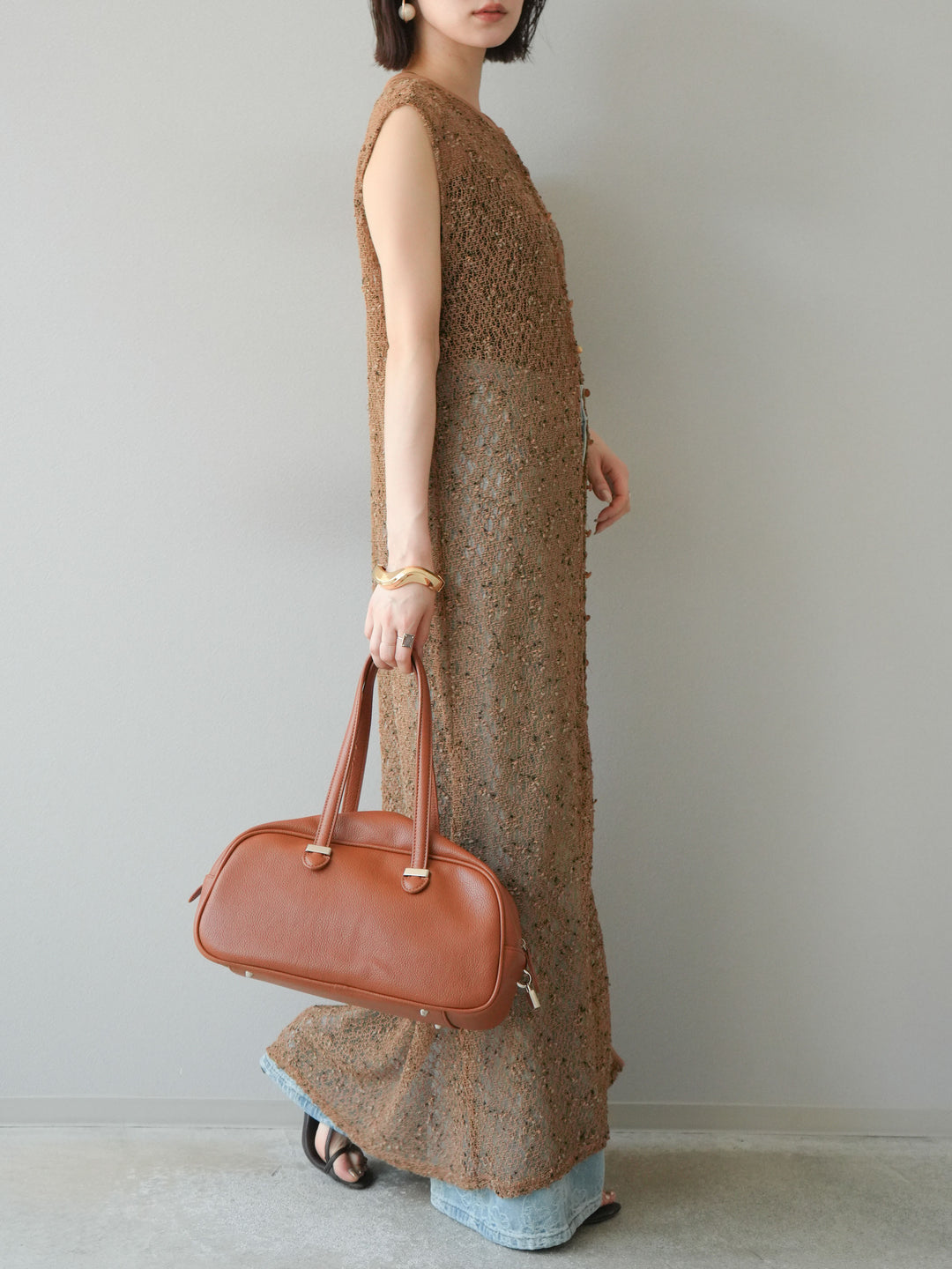 【預購】花提花牛仔寬褲/藍