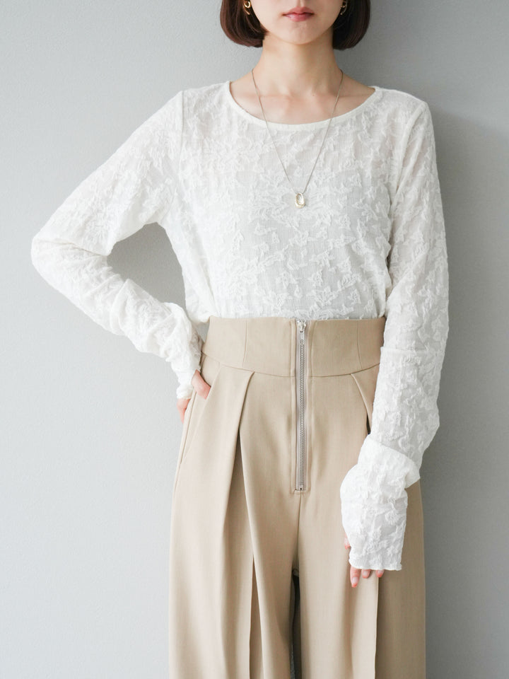 [予約]シアージャガードトップス/アイボリー