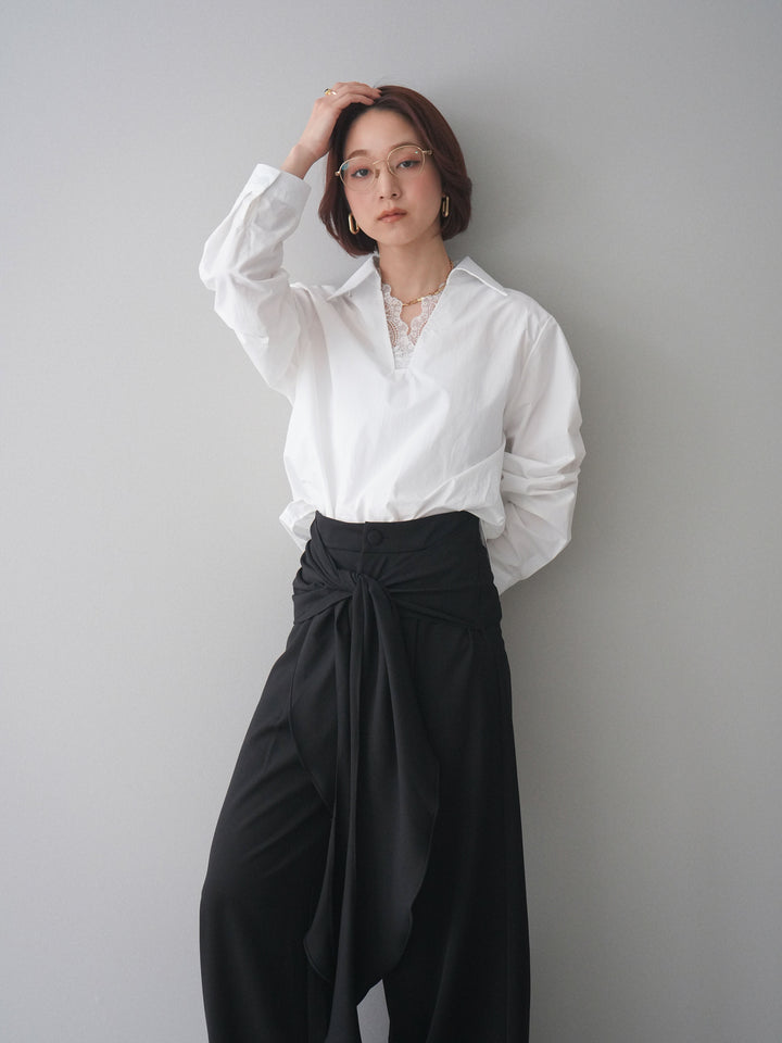 [SET]レースネックスキッパーブラウス+選べるアクセセット(2set)