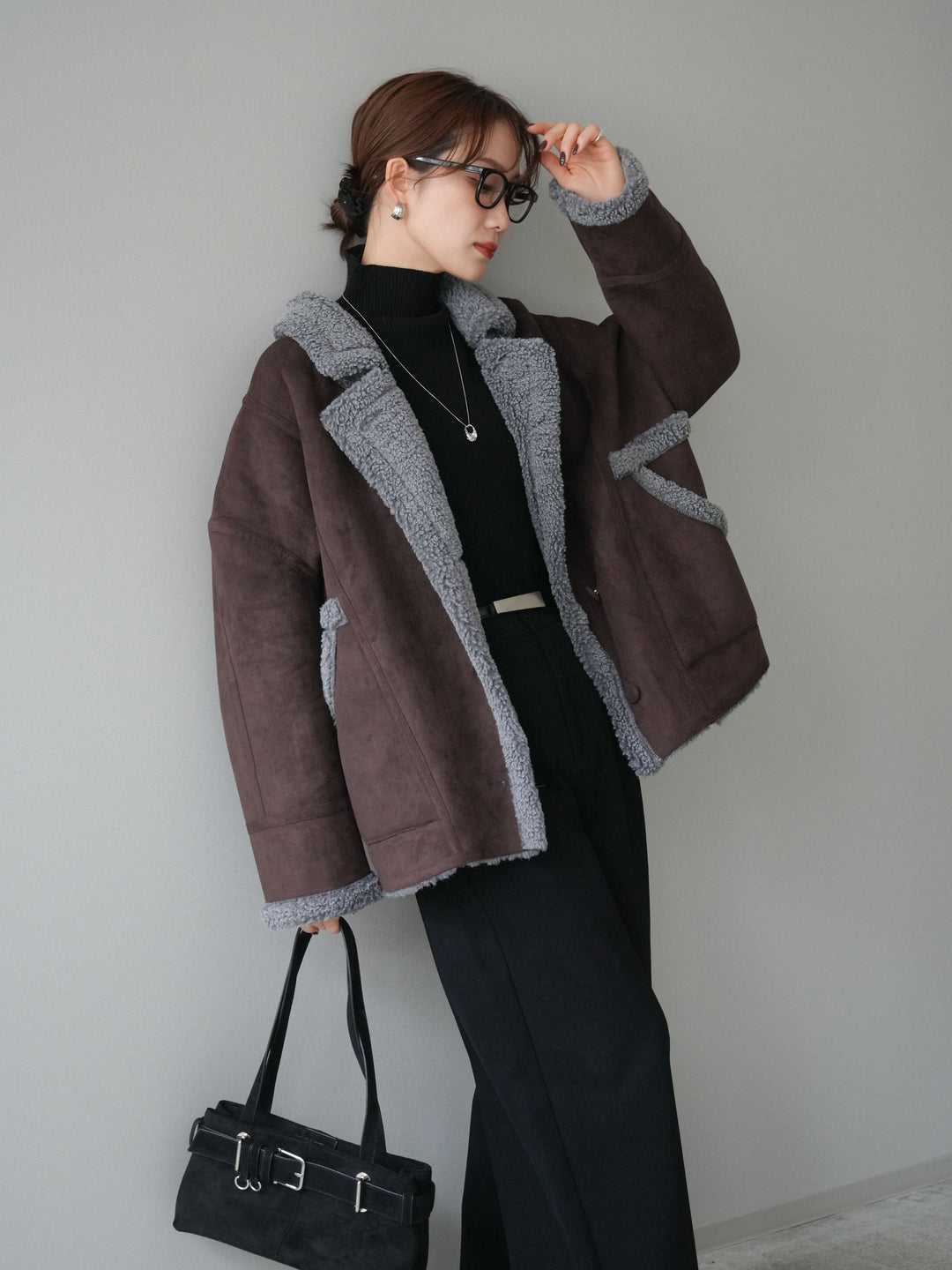 [予約]ムートンボアジャケット/brown