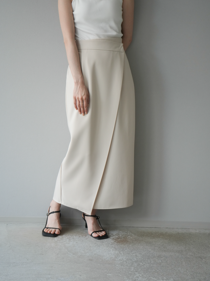 [予約]ツイルラップナロースカート/アイボリー S