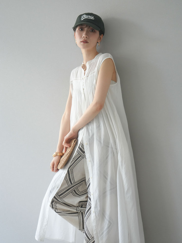 [予約]インド製コットンボイルワンピース/オフ