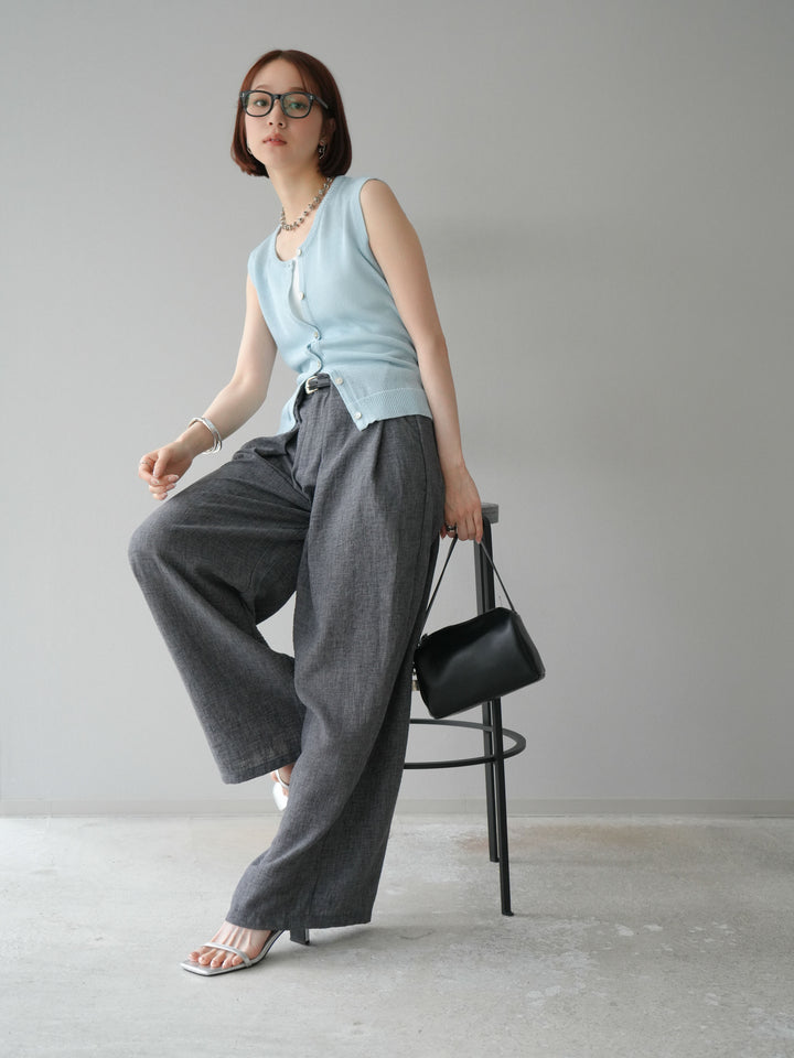 [予約]ウエストベルトニットベスト/ブルー