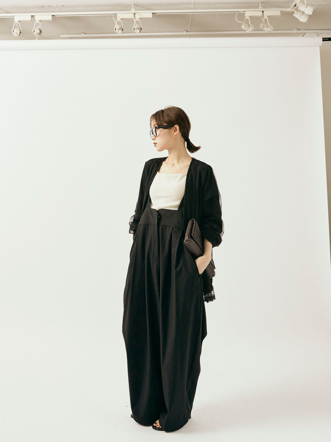 [予約]ICE TOUCH コクーンサロペット/ブラック