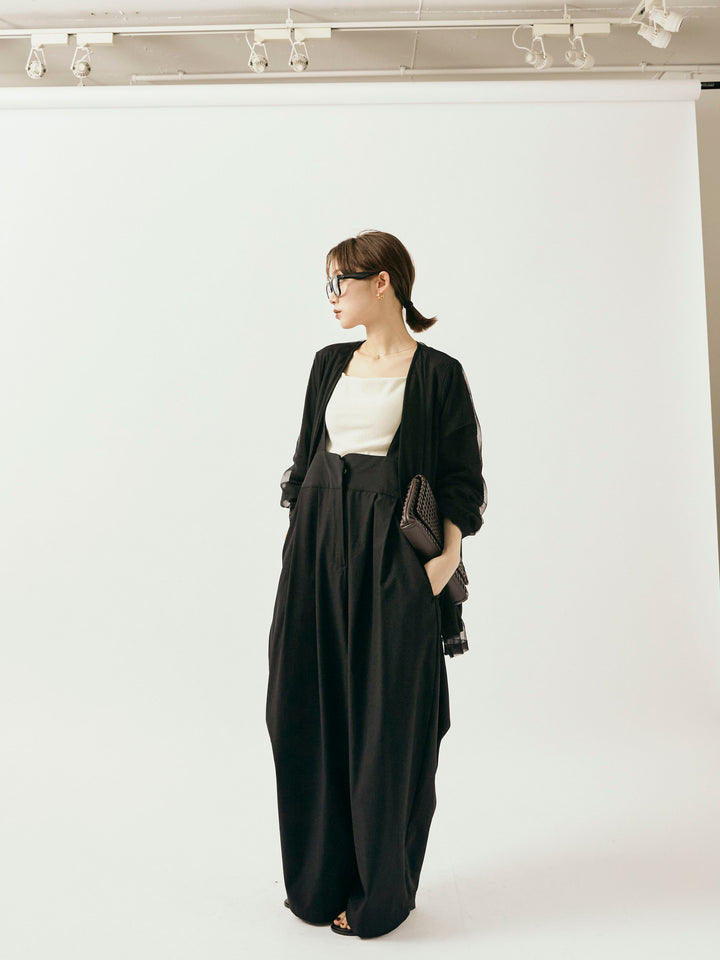 [予約]ICE TOUCH コクーンサロペット/ブラック